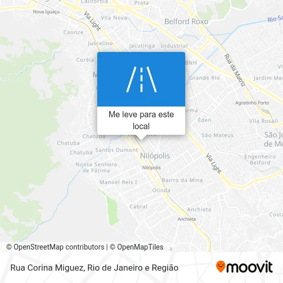 Rua Corina Miguez mapa