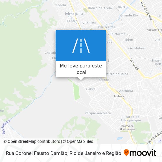 Rua Coronel Fausto Damião mapa