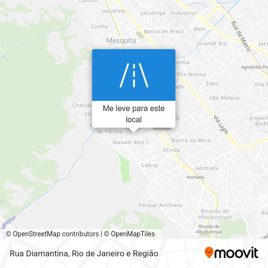 Rua Diamantina mapa