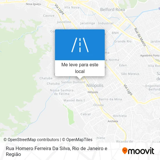 Rua Homero Ferreira Da Silva mapa