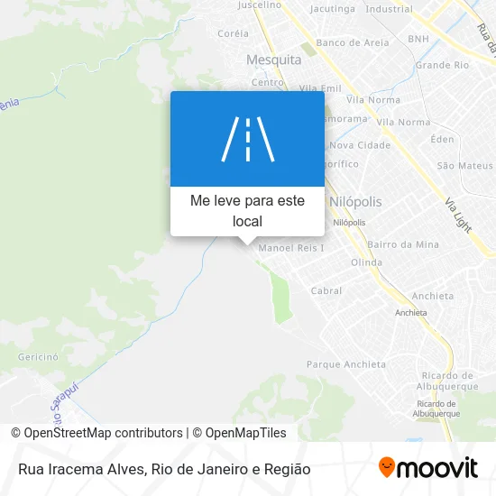 Rua Iracema Alves mapa