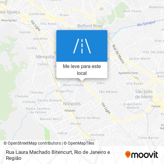 Rua Laura Machado Bitencurt mapa