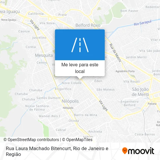 Rua Laura Machado Bitencurt mapa
