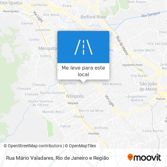 Rua Mário Valadares mapa