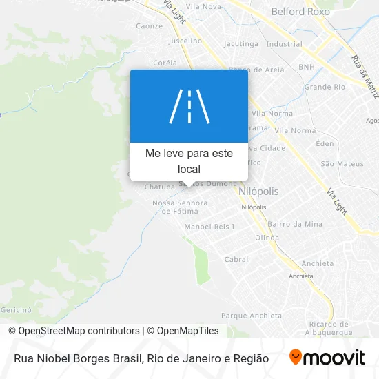 Rua Niobel Borges Brasil mapa