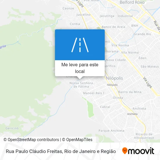 Rua Paulo Cláudio Freitas mapa