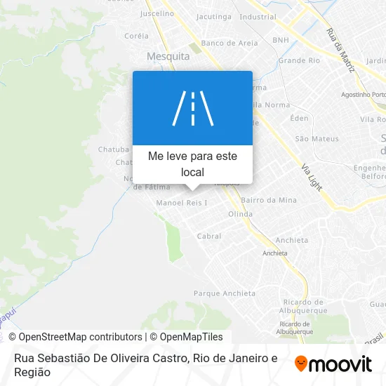 Rua Sebastião De Oliveira Castro mapa