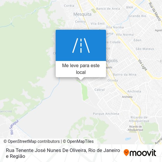 Rua Tenente José Nunes De Oliveira mapa
