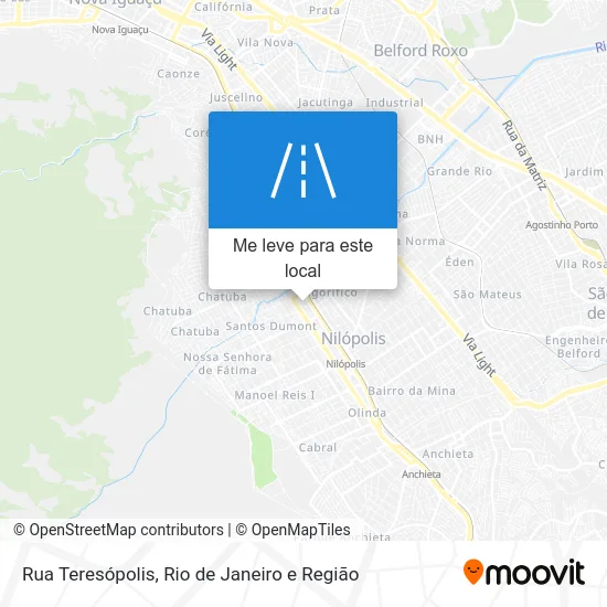 Rua Teresópolis mapa
