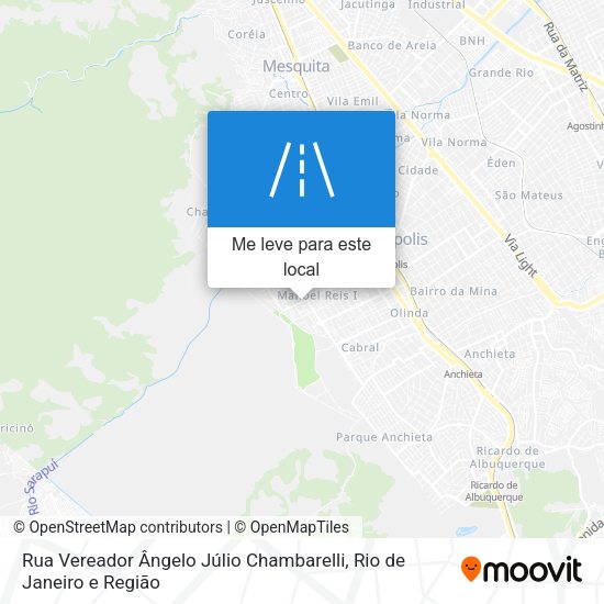Rua Vereador Ângelo Júlio Chambarelli mapa