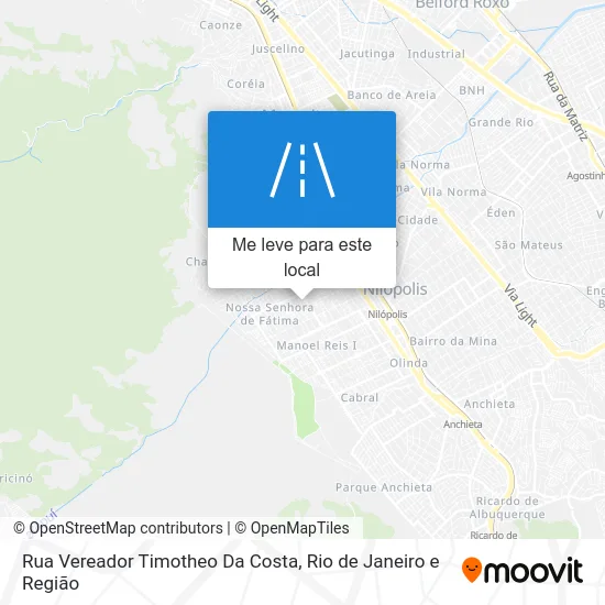 Rua Vereador Timotheo Da Costa mapa