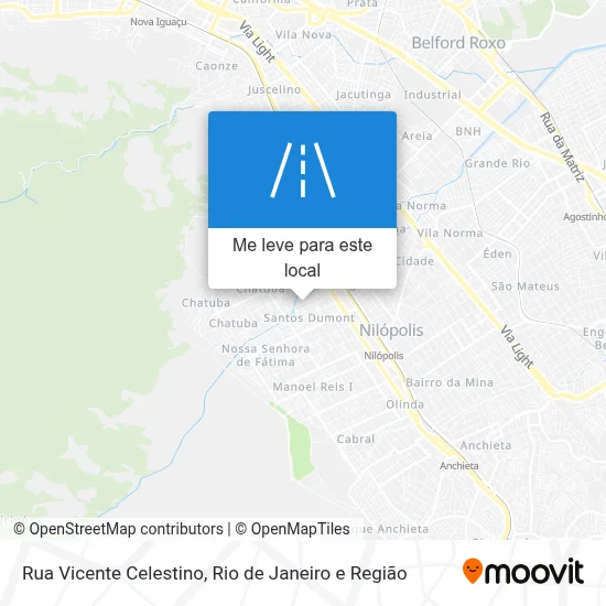 Rua Vicente Celestino mapa