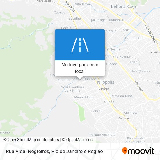 Rua Vidal Negreiros mapa