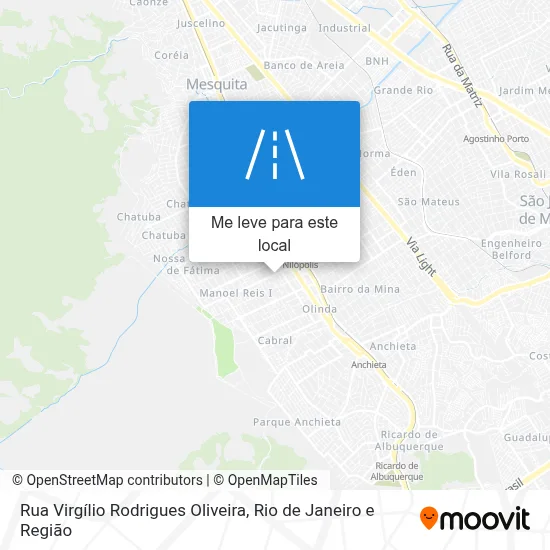 Rua Virgílio Rodrigues Oliveira mapa