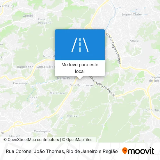 Rua Coronel João Thomas mapa