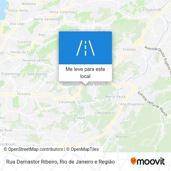 Rua Damastor Ribeiro mapa