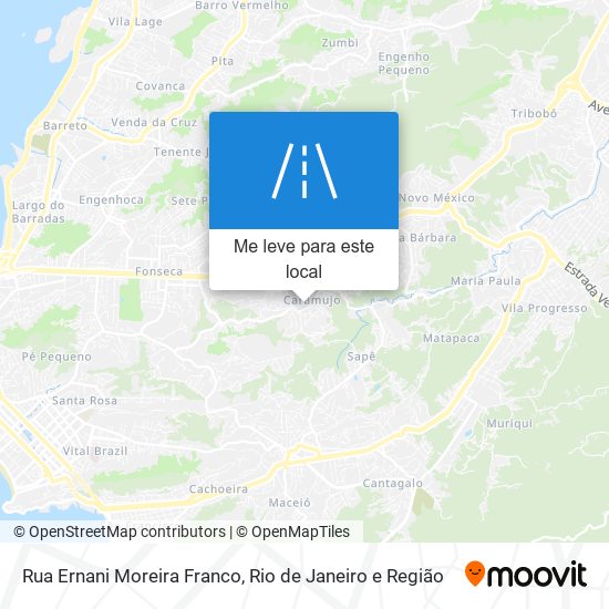 Rua Ernani Moreira Franco mapa