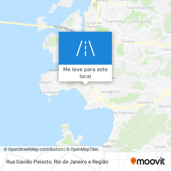 Rua Gavião Peixoto mapa