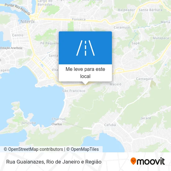Rua Guaianazes mapa