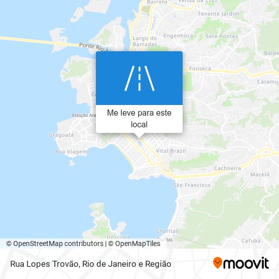 Rua Lopes Trovão mapa