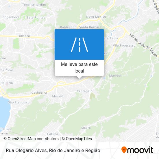 Rua Olegário Alves mapa