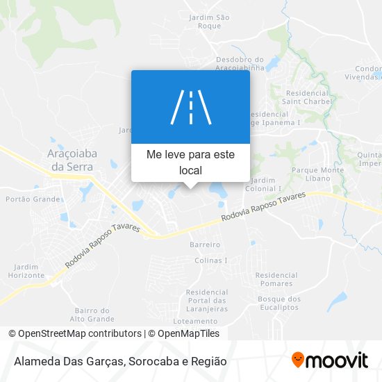 Alameda Das Garças mapa