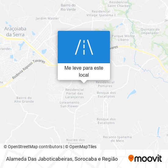 Alameda Das Jaboticabeiras mapa