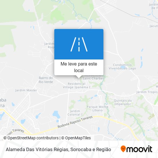 Alameda Das Vitórias Régias mapa