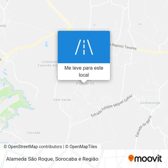 Alameda São Roque mapa