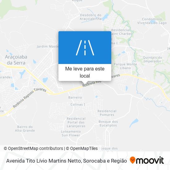 Avenida Tito Lívio Martins Netto mapa