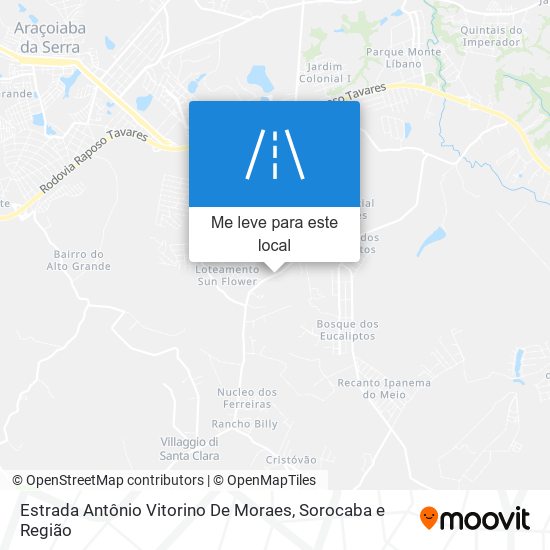 Estrada Antônio Vitorino De Moraes mapa