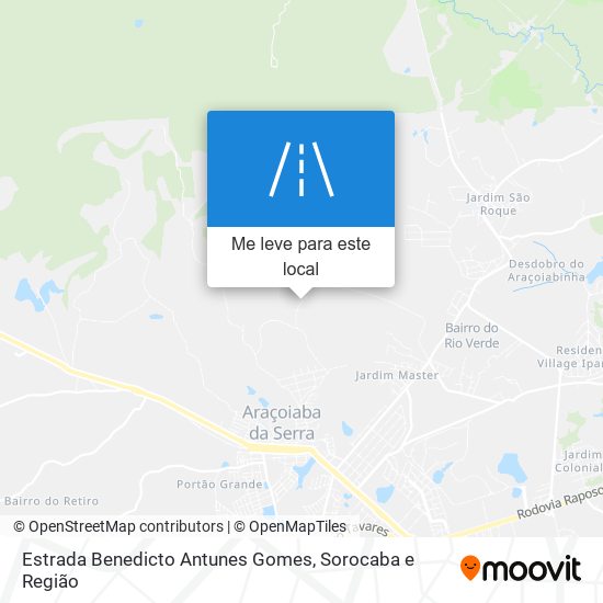 Estrada Benedicto Antunes Gomes mapa