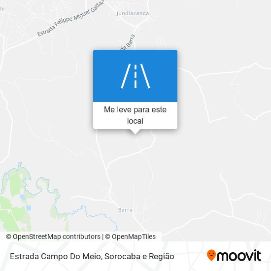 Estrada Campo Do Meio mapa