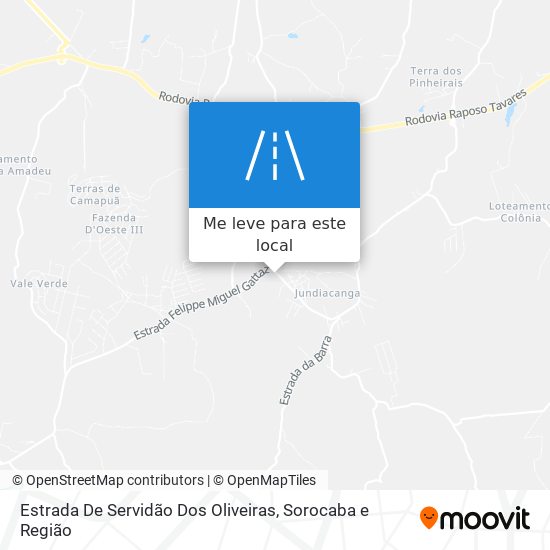 Estrada De Servidão Dos Oliveiras mapa