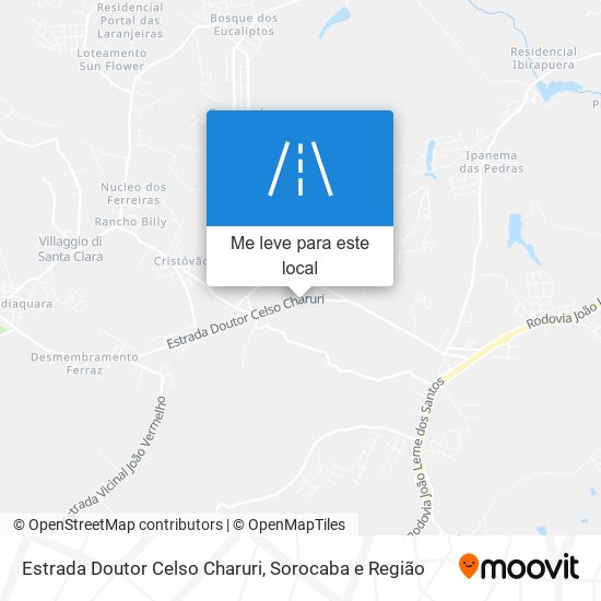 Estrada Doutor Celso Charuri mapa