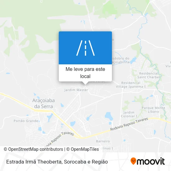 Estrada Irmã Theoberta mapa