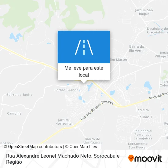 Rua Alexandre Leonel Machado Neto mapa