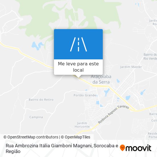 Rua Ambrozina Itália Giamboni Magnani mapa