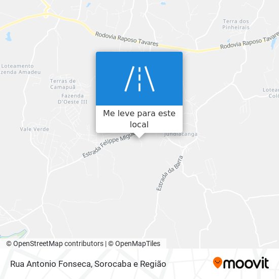 Rua Antonio Fonseca mapa