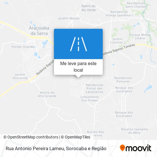 Rua Antonio Pereira Lameu mapa