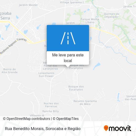 Rua Benedito Morais mapa