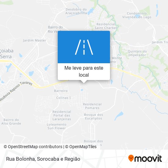 Rua Bolonha mapa