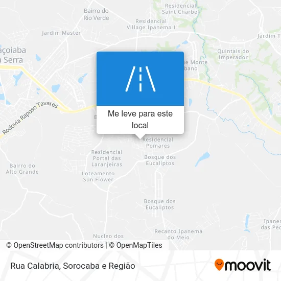 Rua Calabria mapa
