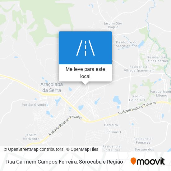 Rua Carmem Campos Ferreira mapa