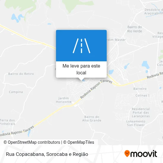 Rua Copacabana mapa