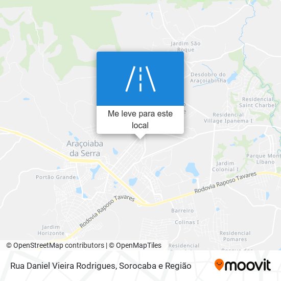 Rua Daniel Vieira Rodrigues mapa