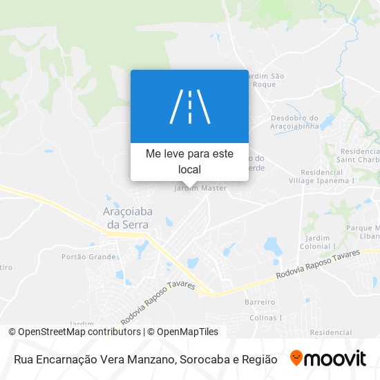 Rua Encarnação Vera Manzano mapa