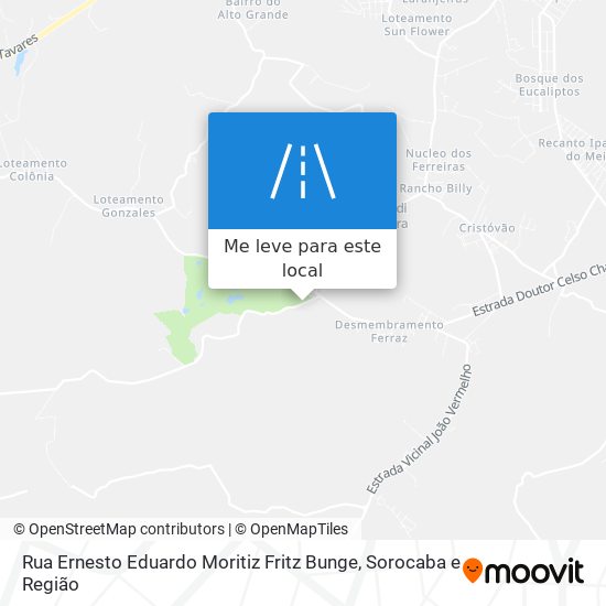 Rua Ernesto Eduardo Moritiz Fritz Bunge mapa