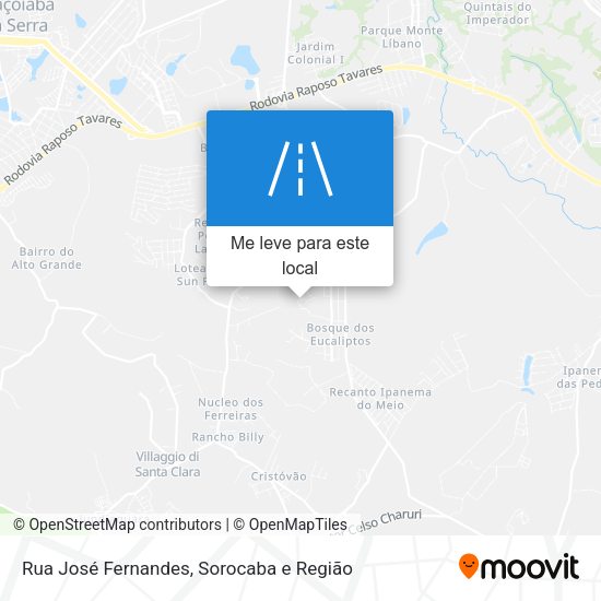 Rua José Fernandes mapa