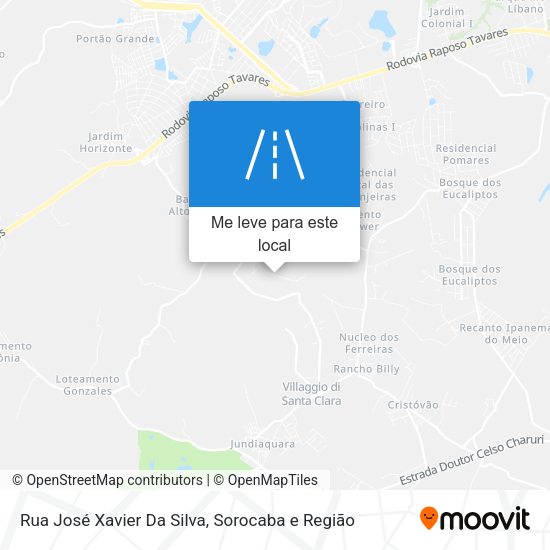 Rua José Xavier Da Silva mapa